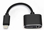 iPhone Splitter Cable - 1 Lightning Port & 1 AUX Port (Listen & Charge)