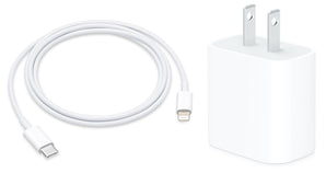 Lightning Cable & USB-C Power Adapter Bundle for iPhone 12 & higher