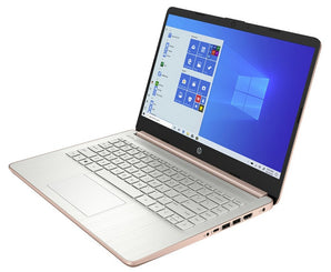 HP 14-DQ 14" Intel Celeron 4GB RAM 64GB eMMC Laptop with Office 2024 (Pale Rose Gold)