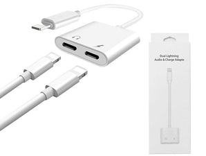 iPhone Splitter Cable - 2 Lightning Ports (Listen and Charge)